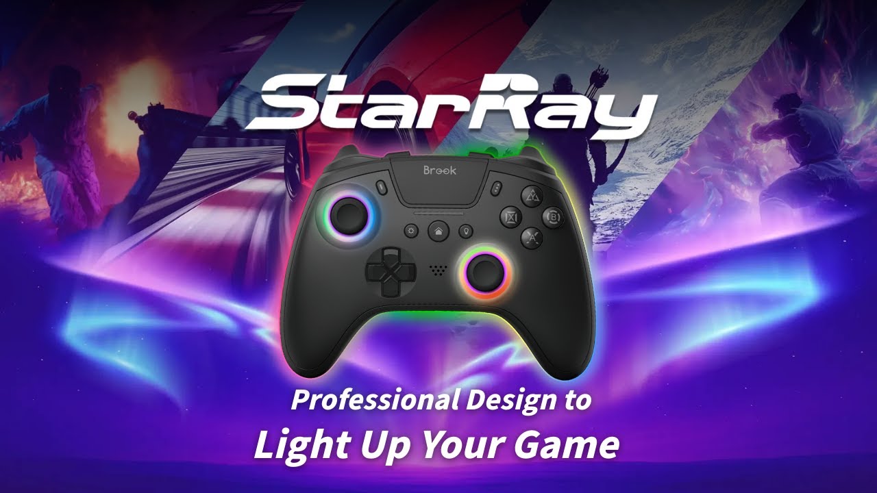 【Brook StarRay】 PS5/PC  Wireless Controller. Professional Design to Light Up Your Game!