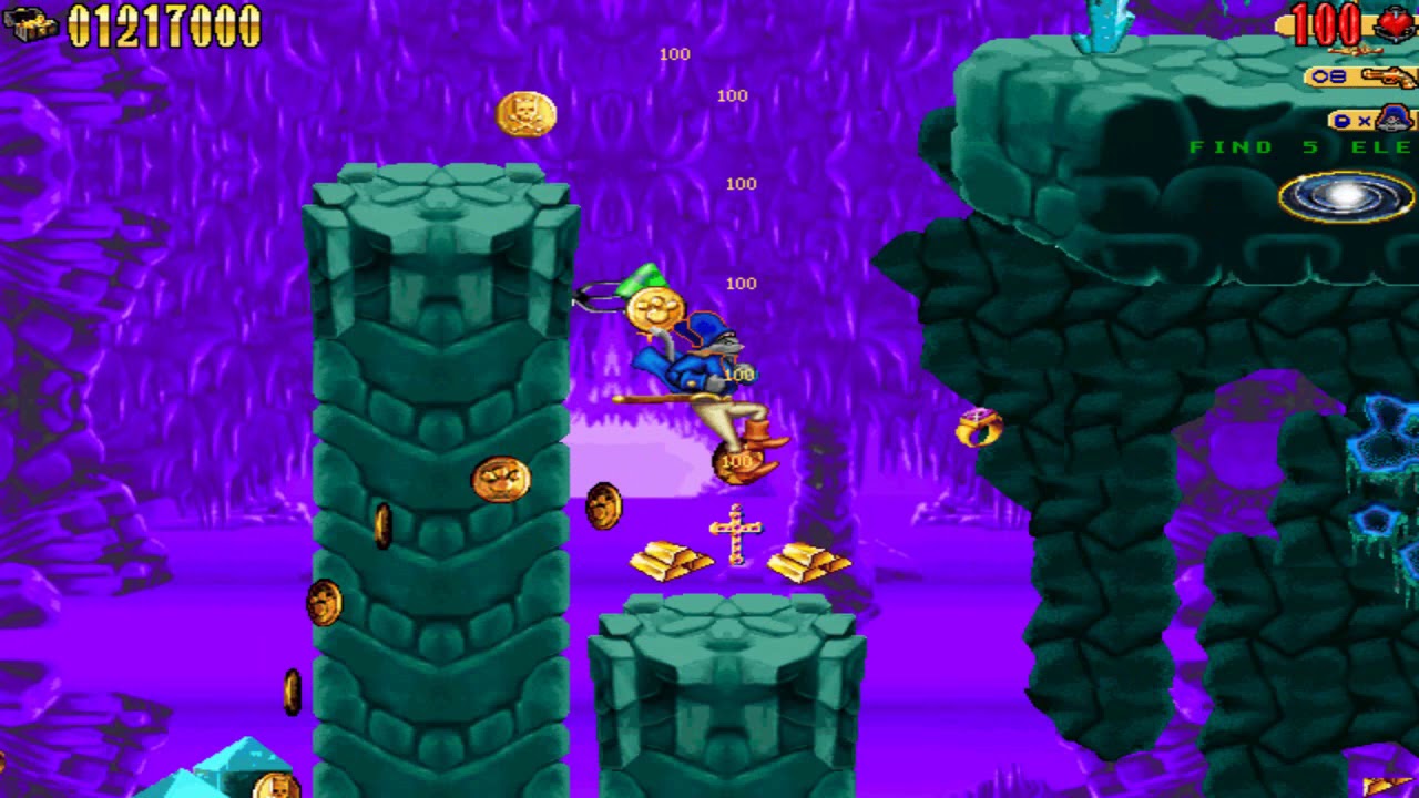 Captain Claw (Custom Level) Azure Prison (11+1)