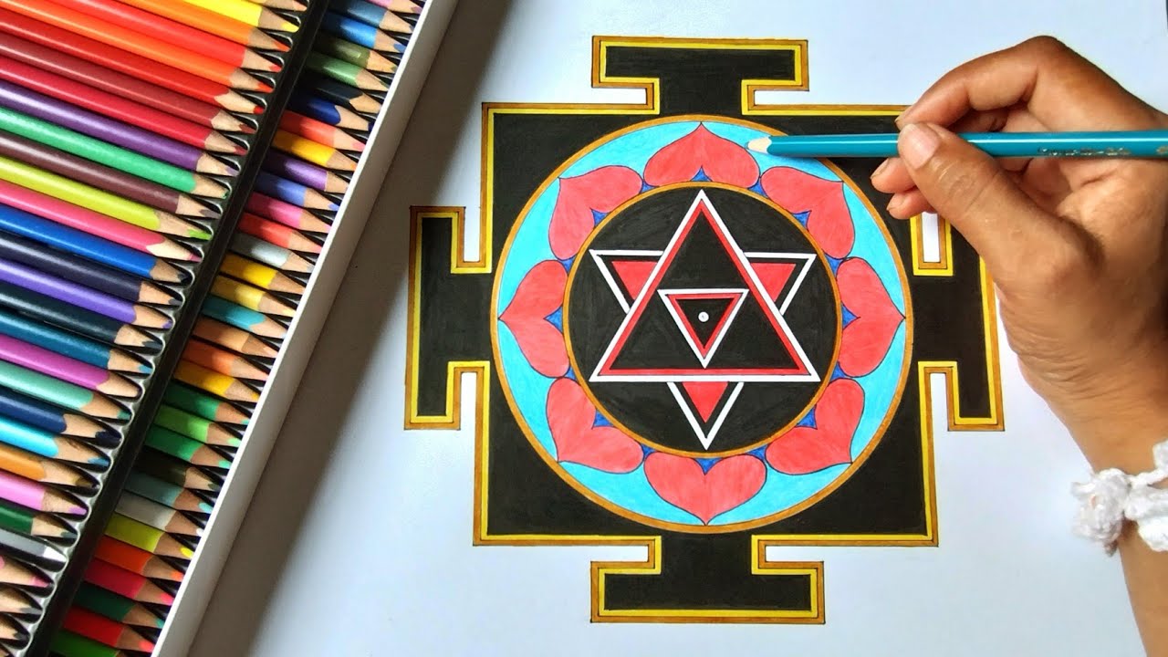 Learn how to draw Shri Shiva Yantra/Geometric Art # 50/ #geometricartist  #geometric