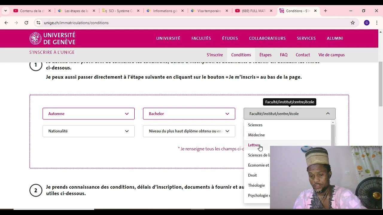 LES CONDICTION POUR ETUDIER EN SUISSE