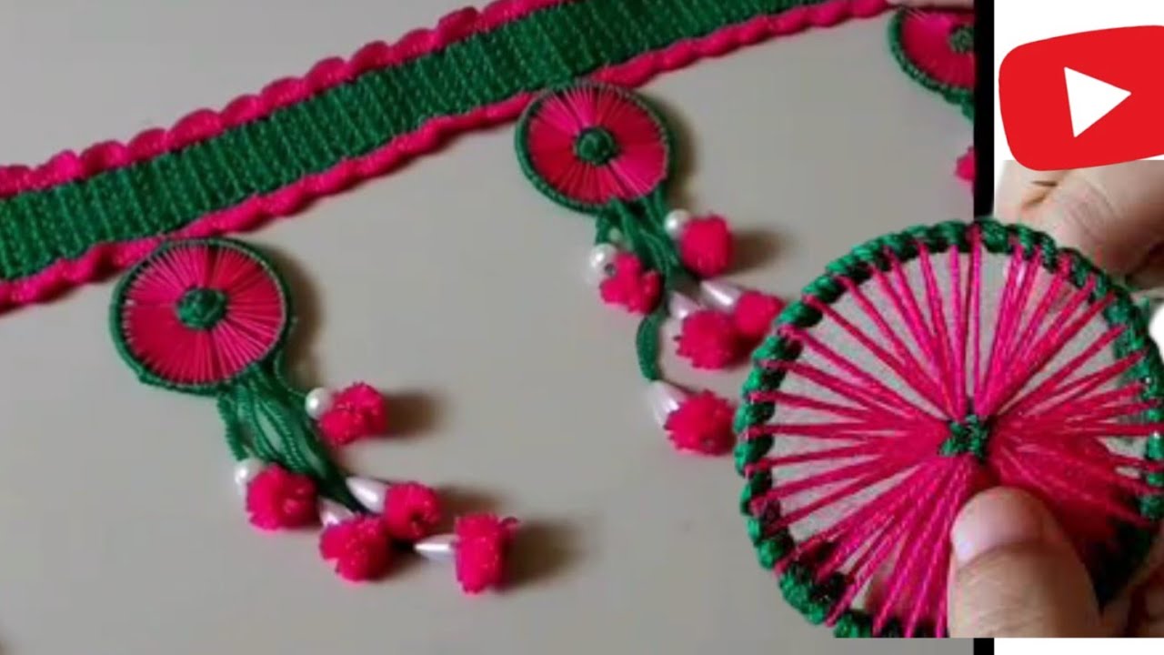How To Make Door Hangings | Jhalarpatti | Old Bangles Reuse #diycrafts #toran#woolendiy