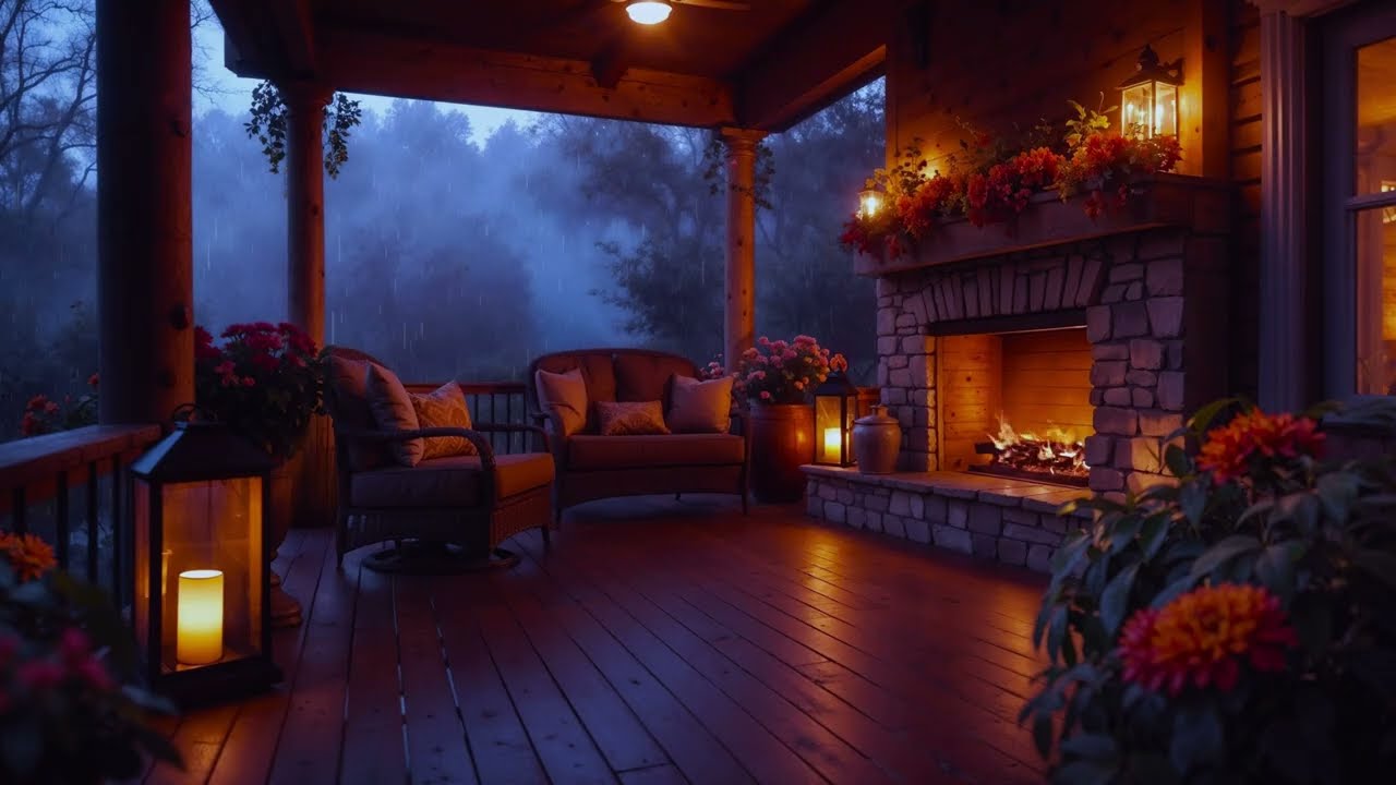 🌧️ 8H Cozy Rain & Thunder Ambience | Relax, Sleep, Study