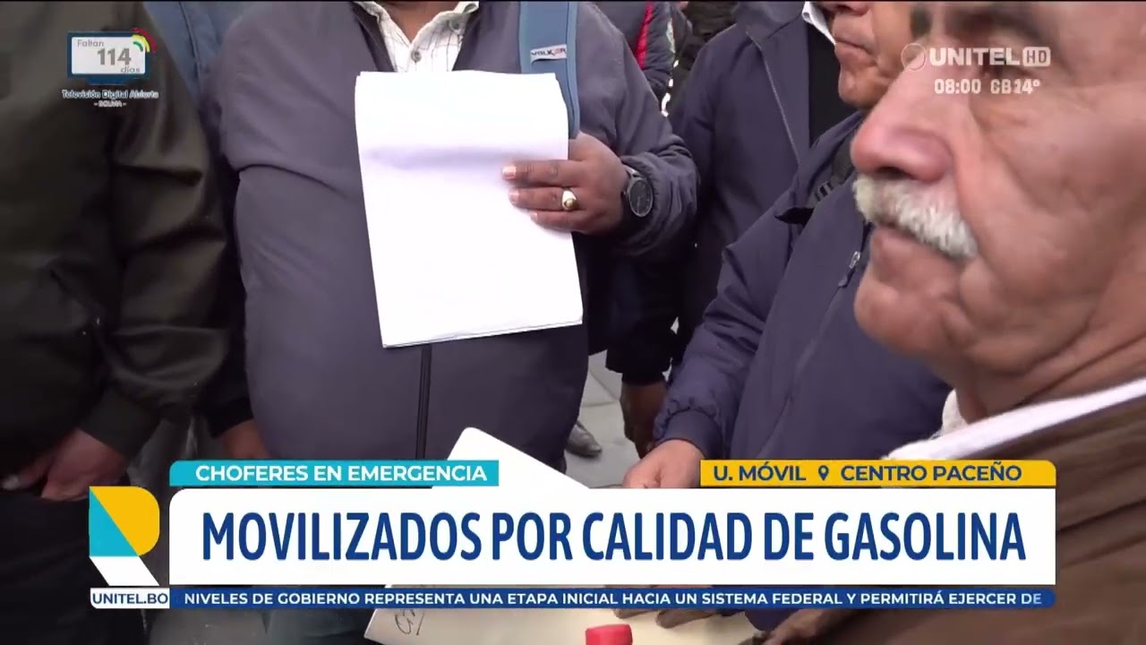 Protestas por observaciones en La Paz por la calidad de la gasolina