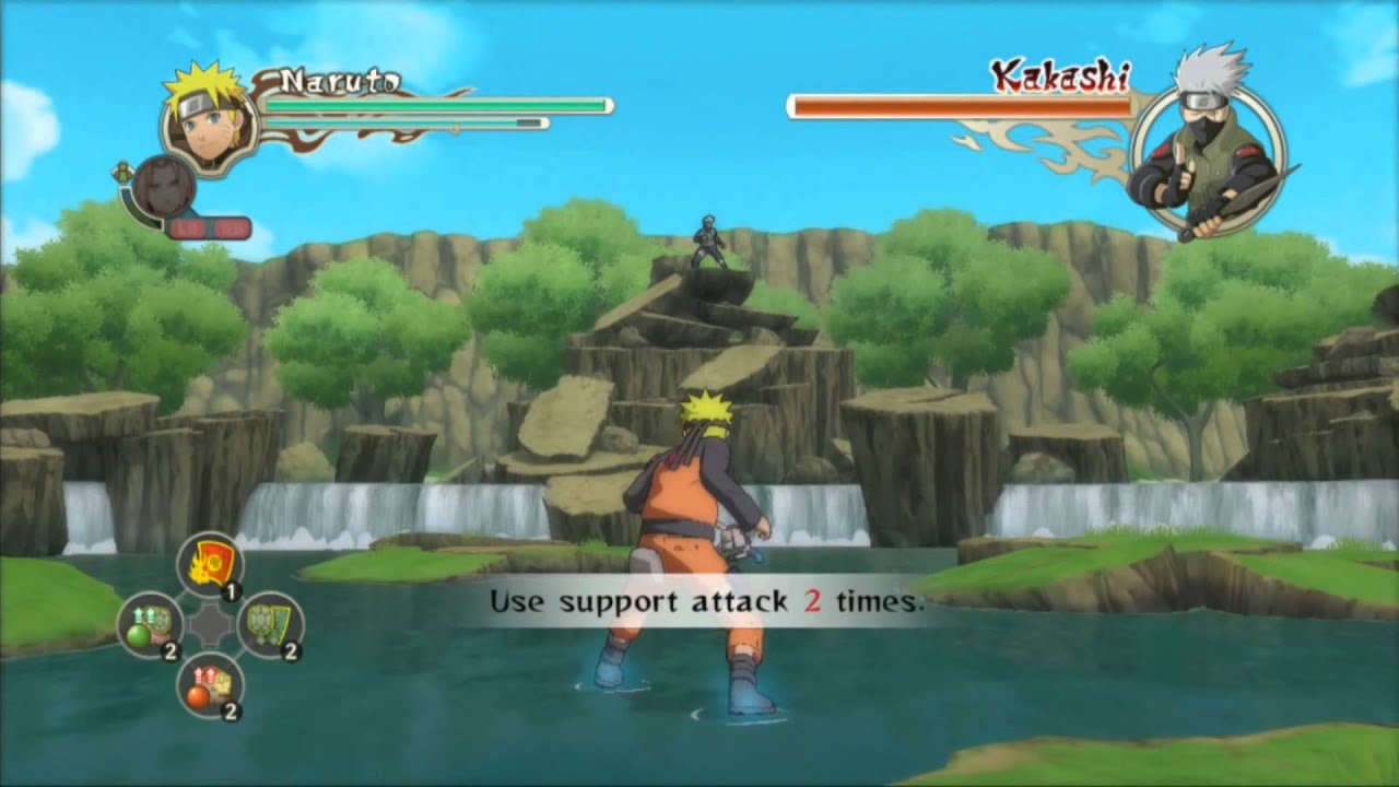 Naruto Ultimate Ninja Storm 2 Наруто и Сакура против Какаши S-Rank HD (на английском языке)