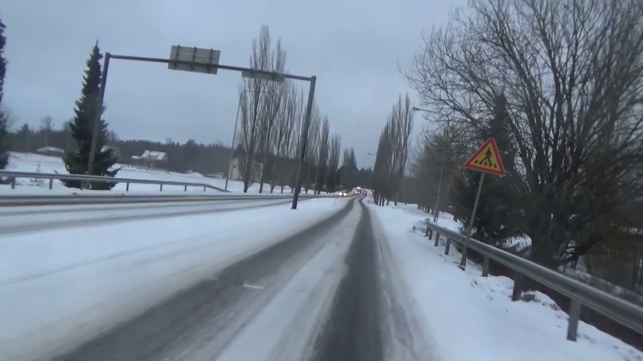 Icy roads: Ummeljoki - Myllykoski 5.2.2025