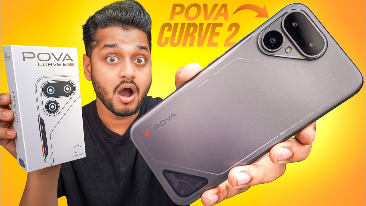Tecno Pova Curve 2 Unboxing & Review : 8000mAh 🔋 AMOLED Display & Spaceship Design 🚀