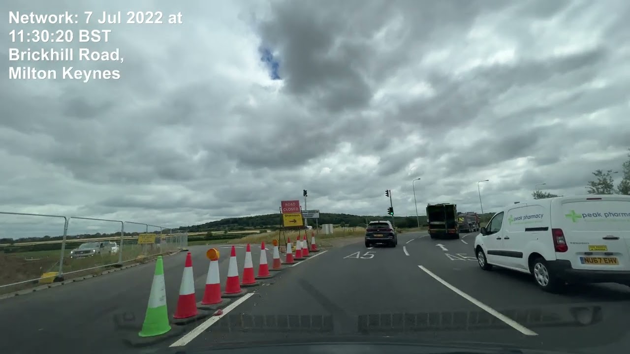 driving down the A5 from Milton Keynes to Apsley woods