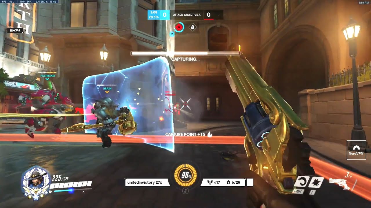 Gale #1 Hitscan Main - McCree! 34 elims! [ Overwatch Season 28 Top 500 ]