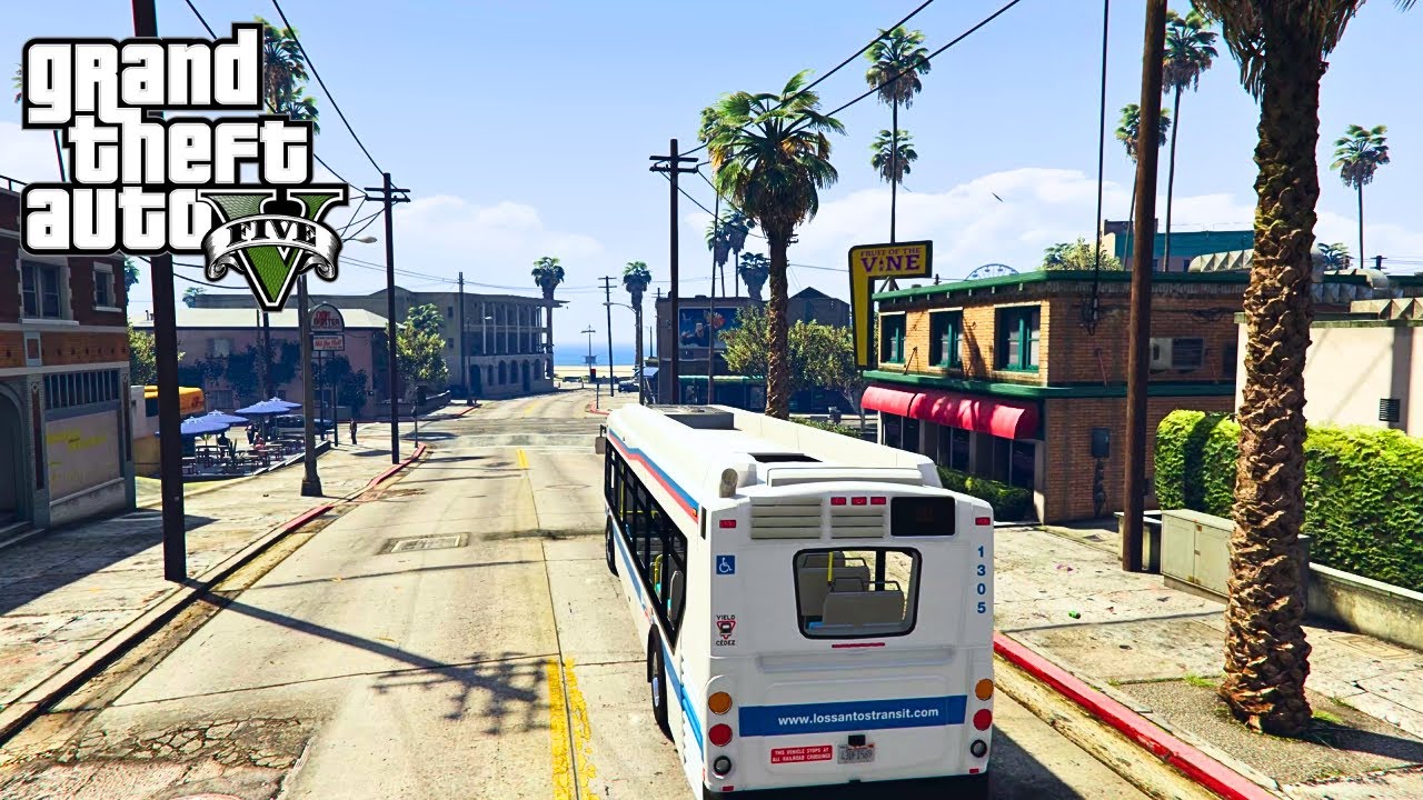 Bus Driving in Sunny Los Santos | GTA V 4K