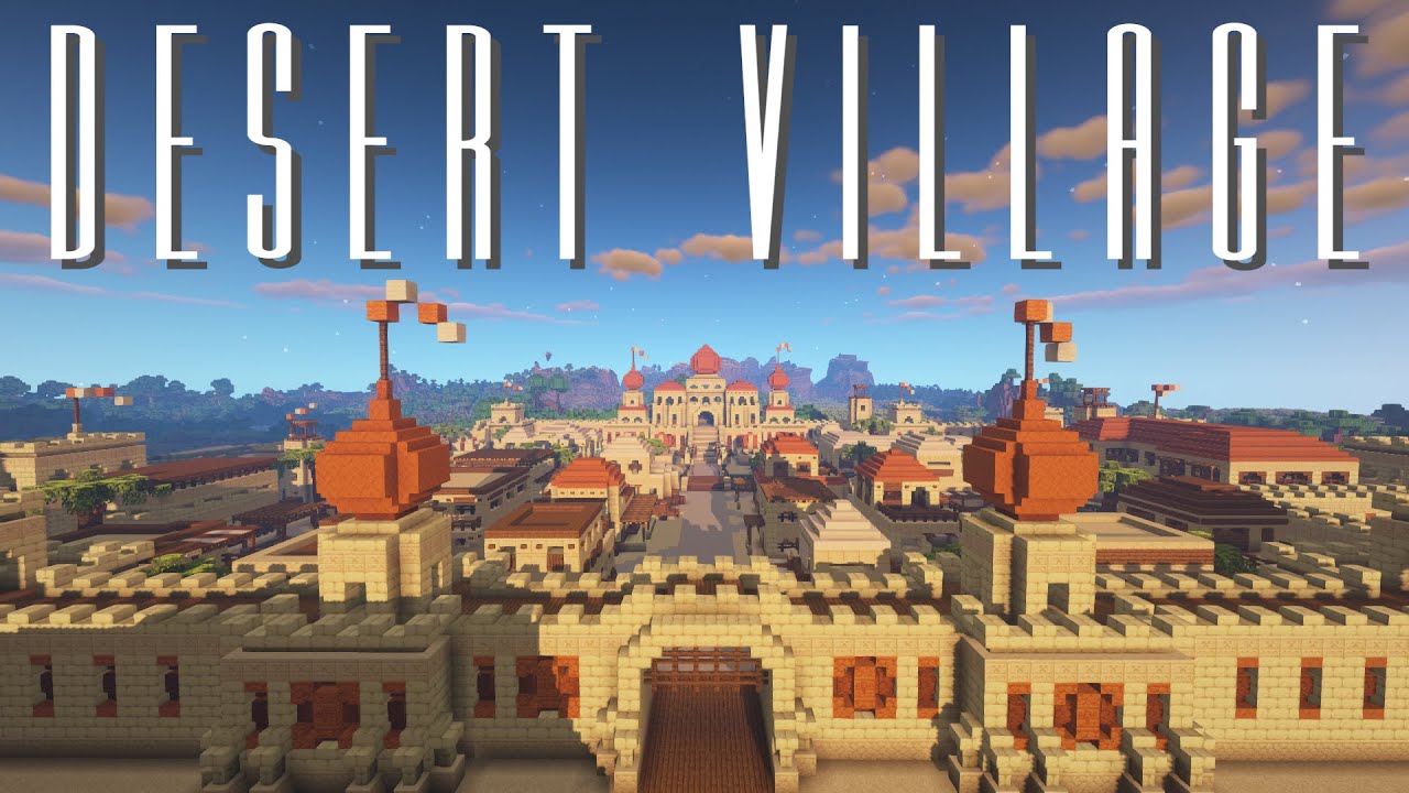 [마인크래프트 타임랩스] 사막 마을/Minecraft Timelapse Desert Village