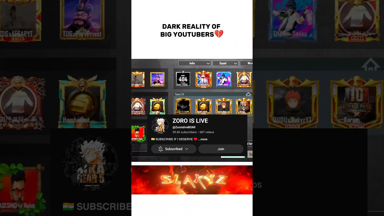 NEVER PLAY WITH BIG YOUTUBERS 💔BGMI #shorts #bgmi #pubgmobile #slakyZ #bgmibgmibgmibgmibgmishorts