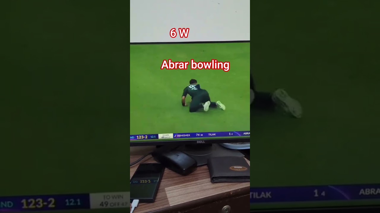 Abhishek wicket by abarar| Abrar Ahmed bowling | sahib Ziada Farhan batting against India | S farhan