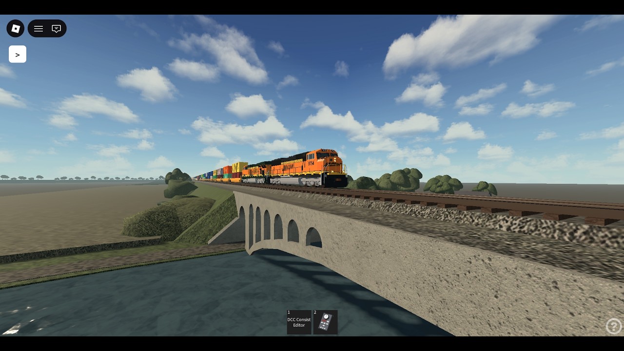 Playin Roblox Southline District Ro Scale for the 1st time Pt. 2 BNSF SD70MAC Intermodal/Autorack