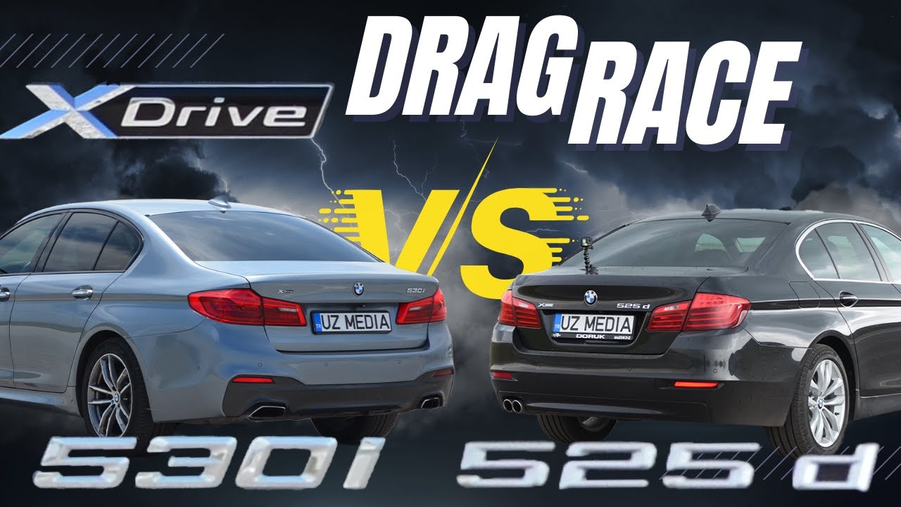 BMW 530i vs. 525d | 5.30i xDrive G30 vs. 5.25d xDrive F10 | Benzinli vs. Dizel Drag Yarışı