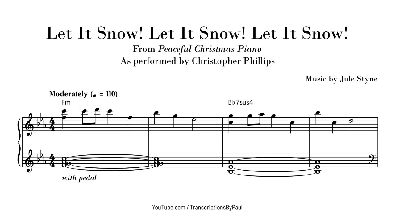 Let It Snow! Let It Snow! Let It Snow! - Christmas music - Sheet music for piano