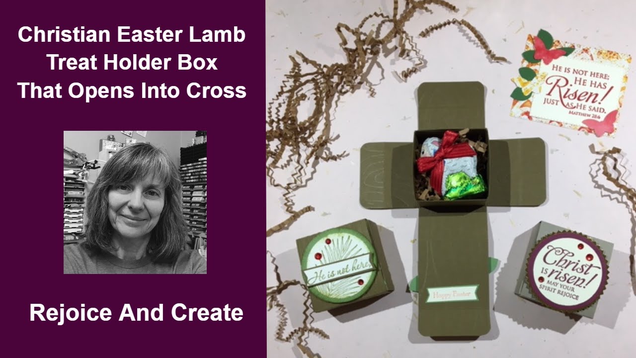 Christian Easter Basket Treat Box that Opens Into Cross with Lindt Lamb