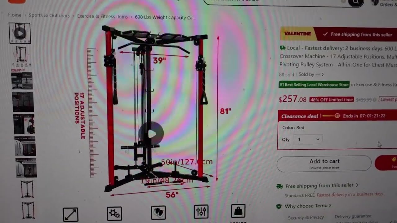 Lowest Price Ever!: $257.08 Cable Crossover Machine/Functional Trainer