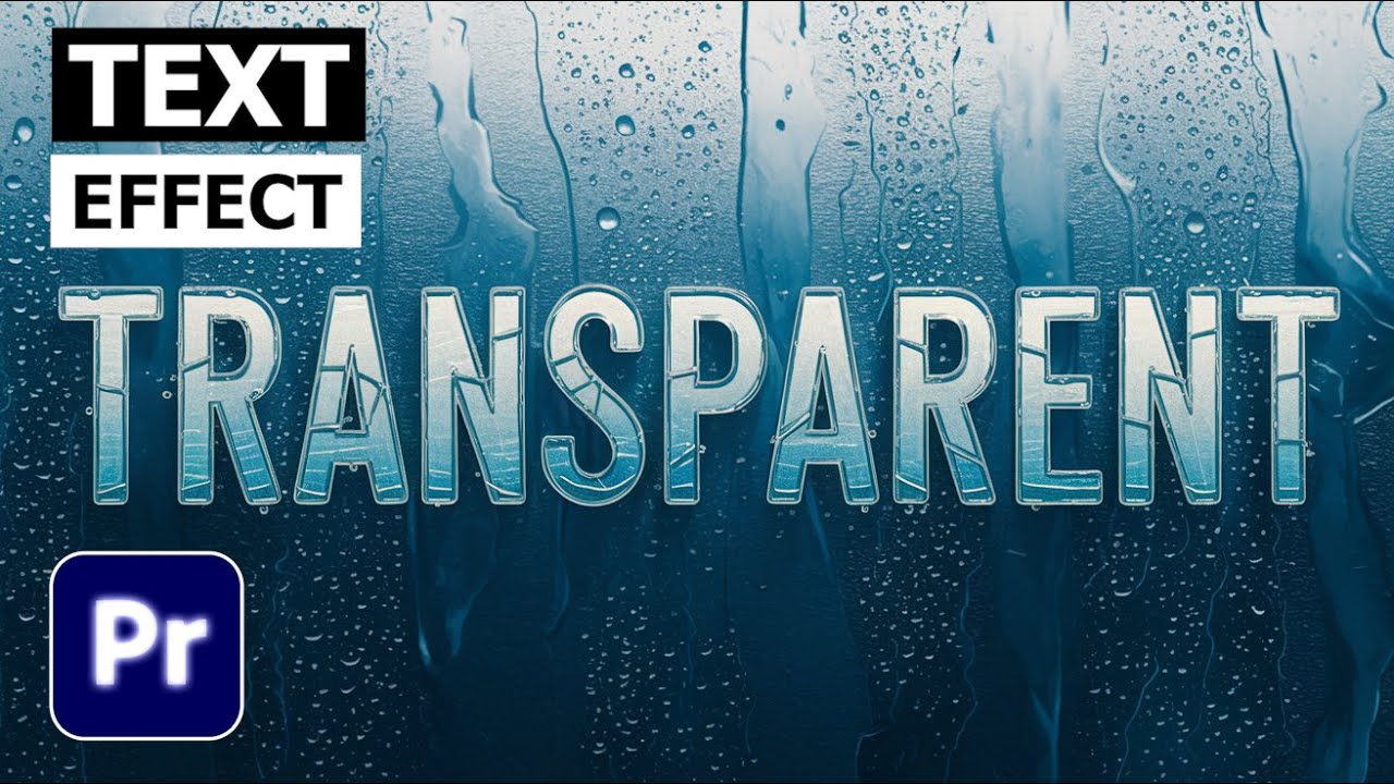How To Make Transparent Glass Text Effect In Premiere Pro || Glossy Text Effect Tutorial
