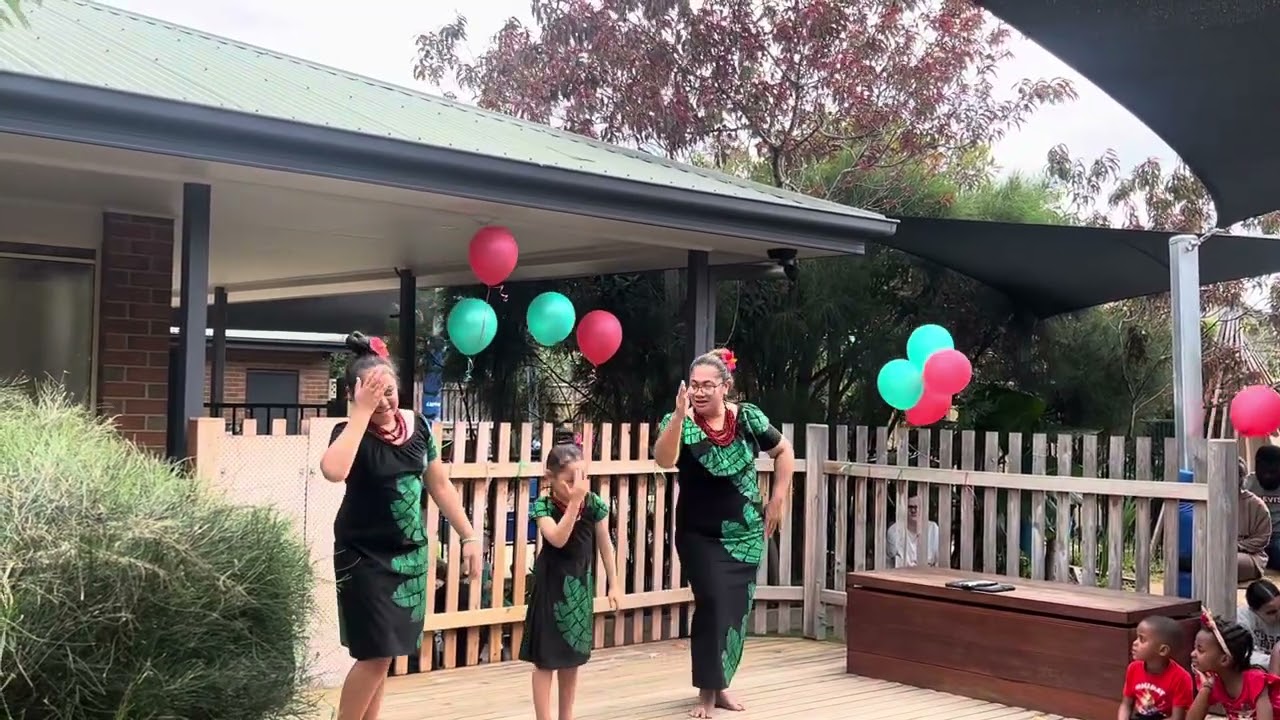 Mother and daughters doing Siva Samoa