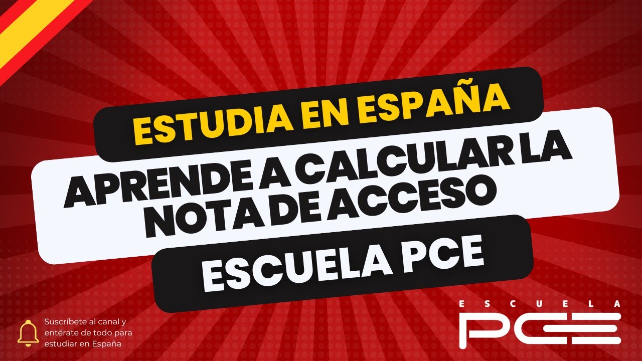 🔵 Cómo calcular la nota PCE ⭐️ Escuela PCE