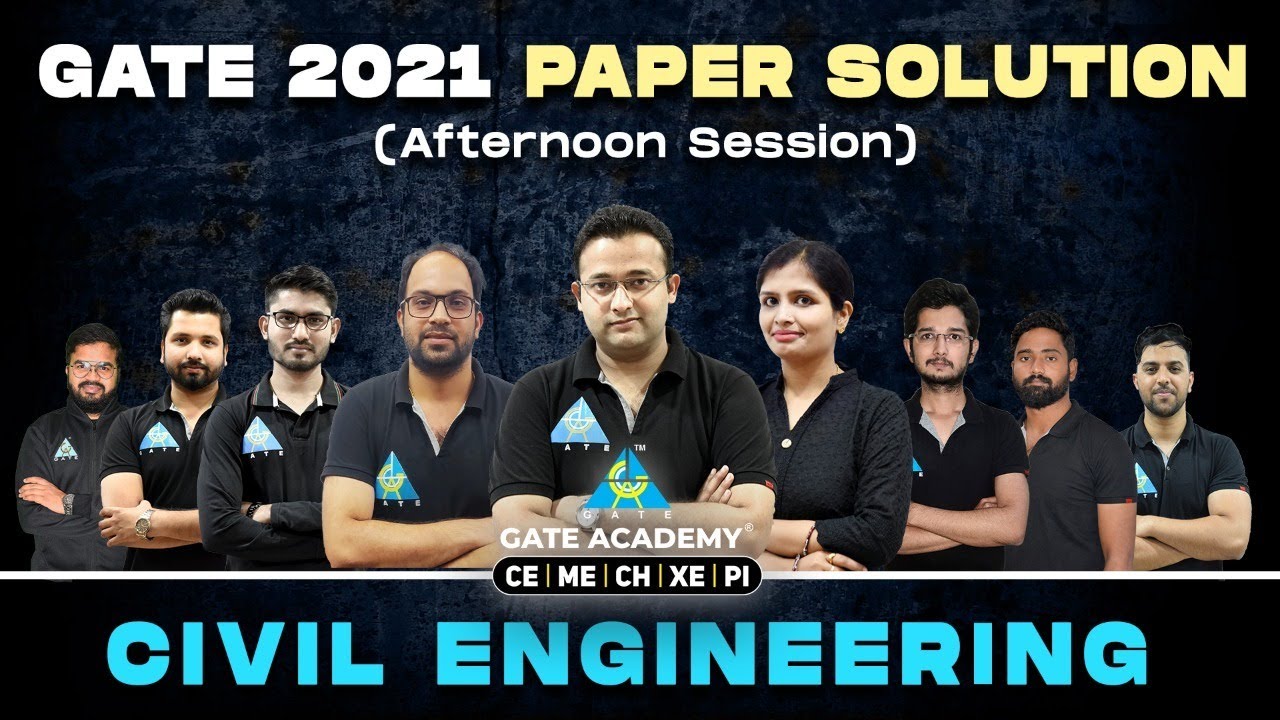 GATE 2021 Paper Solution | Afternoon Session | Civil Engineering | GATE 2021