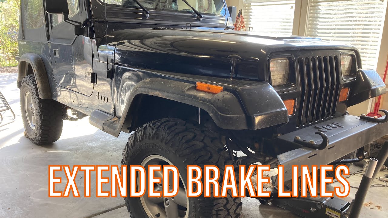 Jeep Wrangler YJ 4.0 Extended Brake Line Install DIY