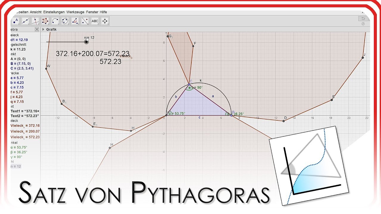 Satz von Pythagoras | GeoGebra EasyGoing