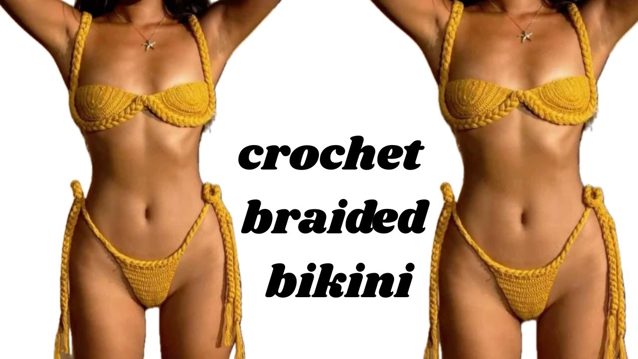 Crochet braided bikini botton tutorial ||Mihankushea
