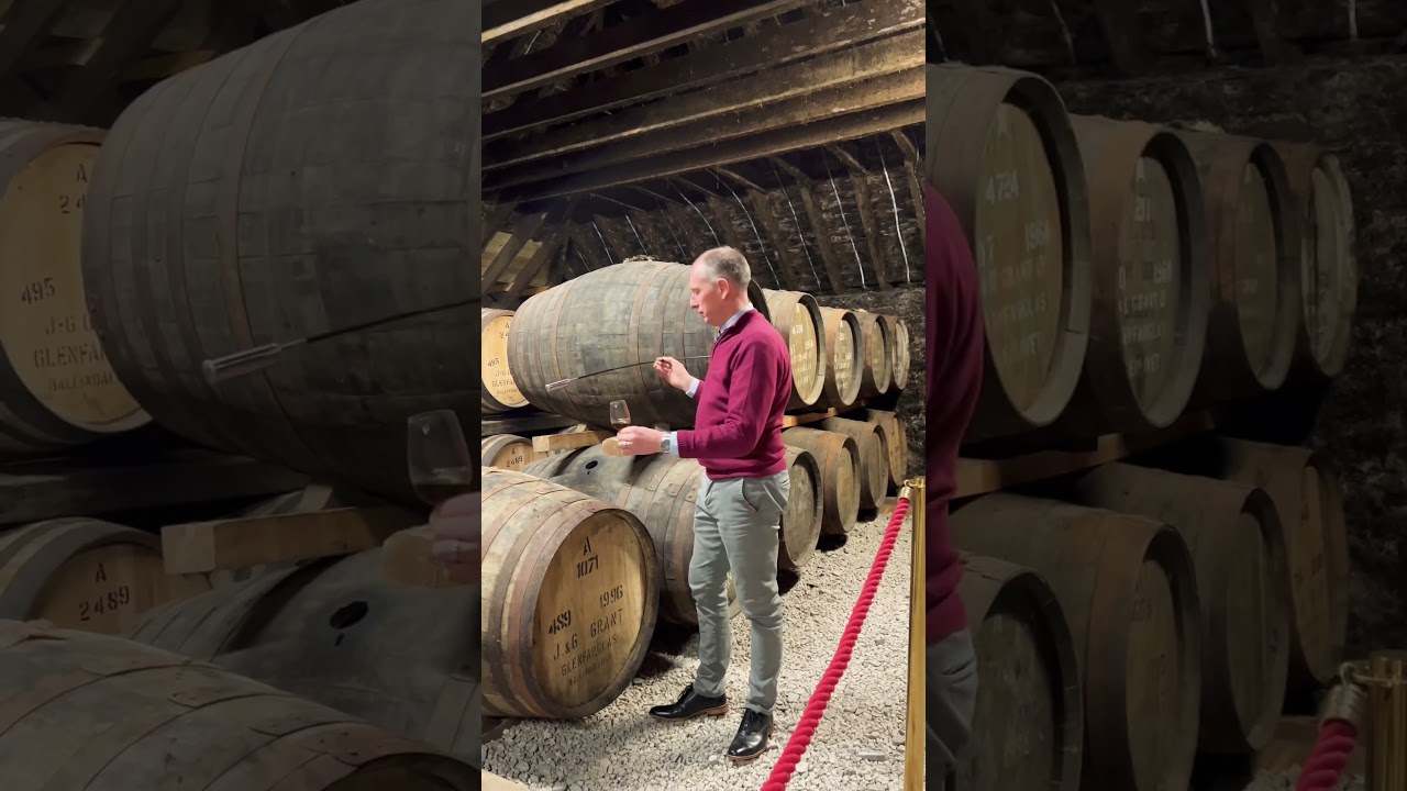 50-летний виски прямо из бочки на винокурне Glenfarclas! #виски #glenfarclas