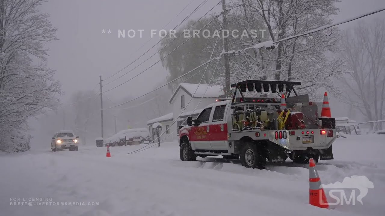 11-29-2024 Western Erie County, PA - Lake Effect Snow Warn., Bad Travel, Vehicles Stuck, Plow Trucks