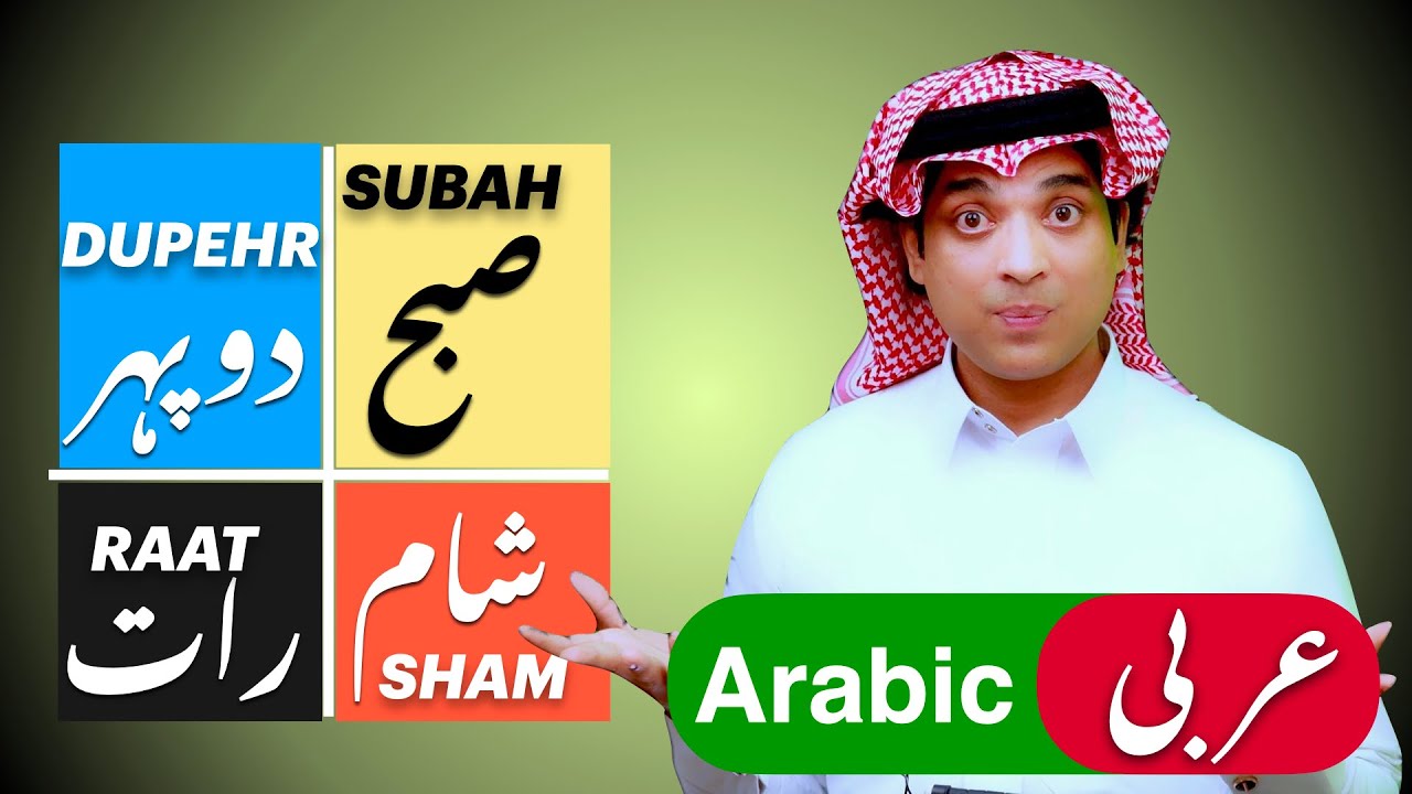 صبح دوپہر شام  رات عربی | Suba Sham dupehar rat | The day in Arabic | Learn basic spoken arabic Urdu