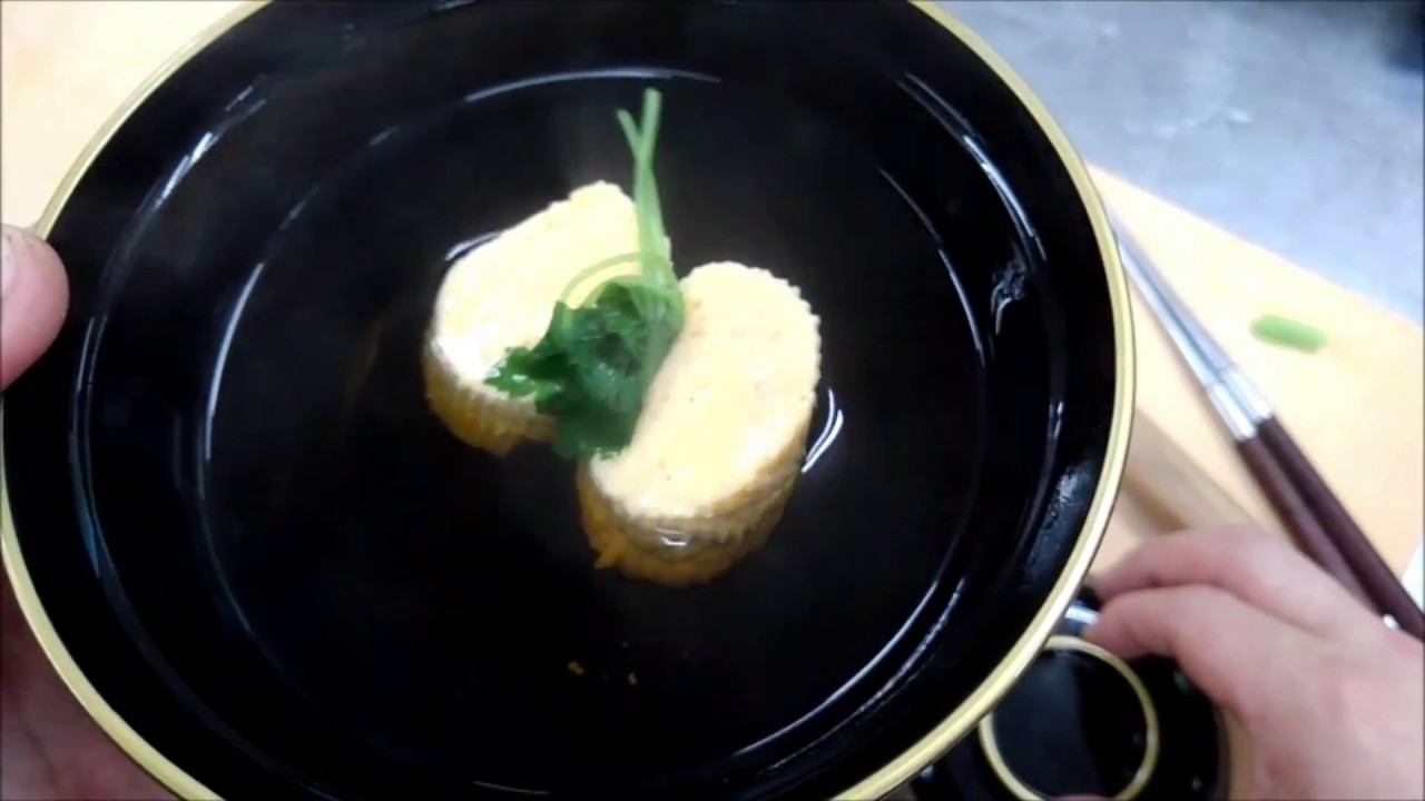 油を使わない　出し巻き卵　吸物