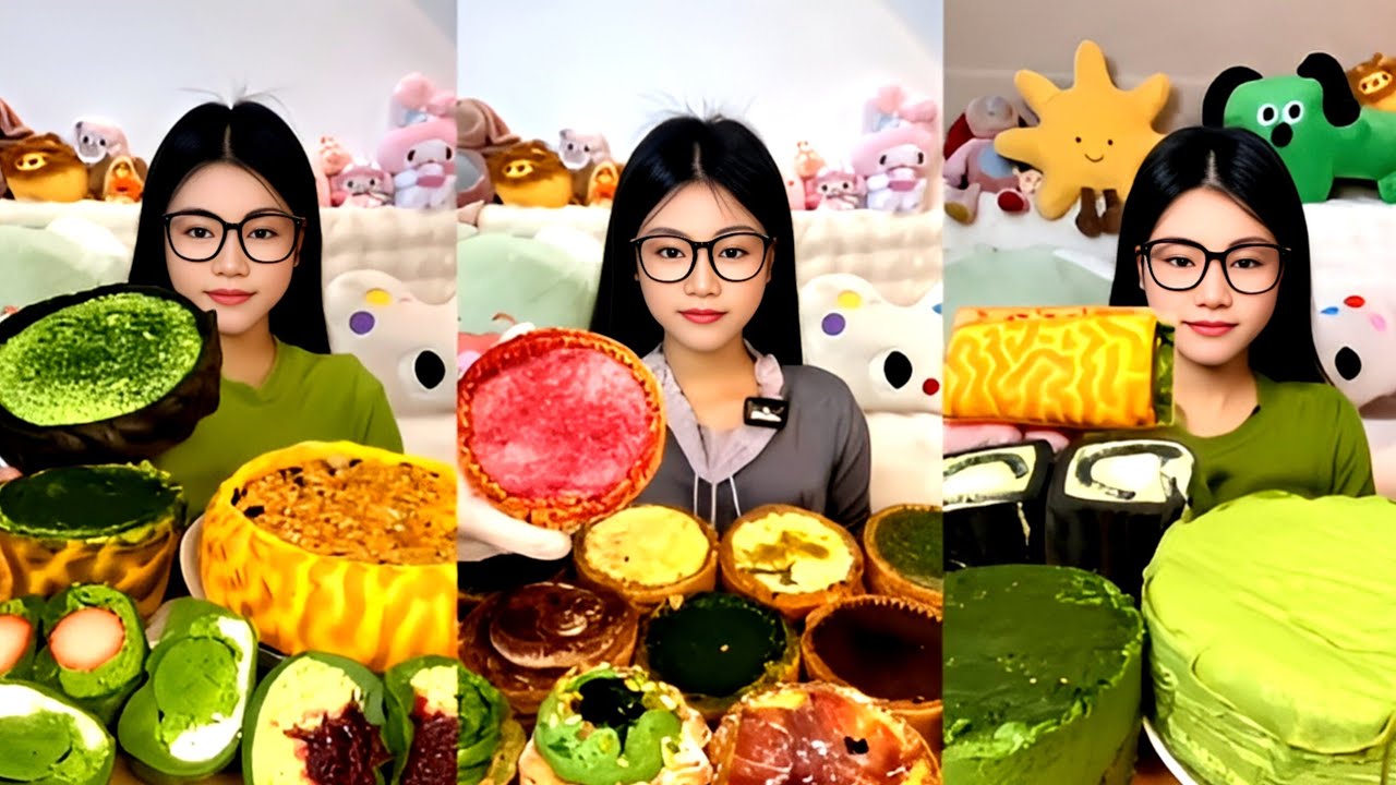 ASMR 🍰 Colorful Cake ASMR Mukbang 🎂 Super Satisfying Eating Sounds