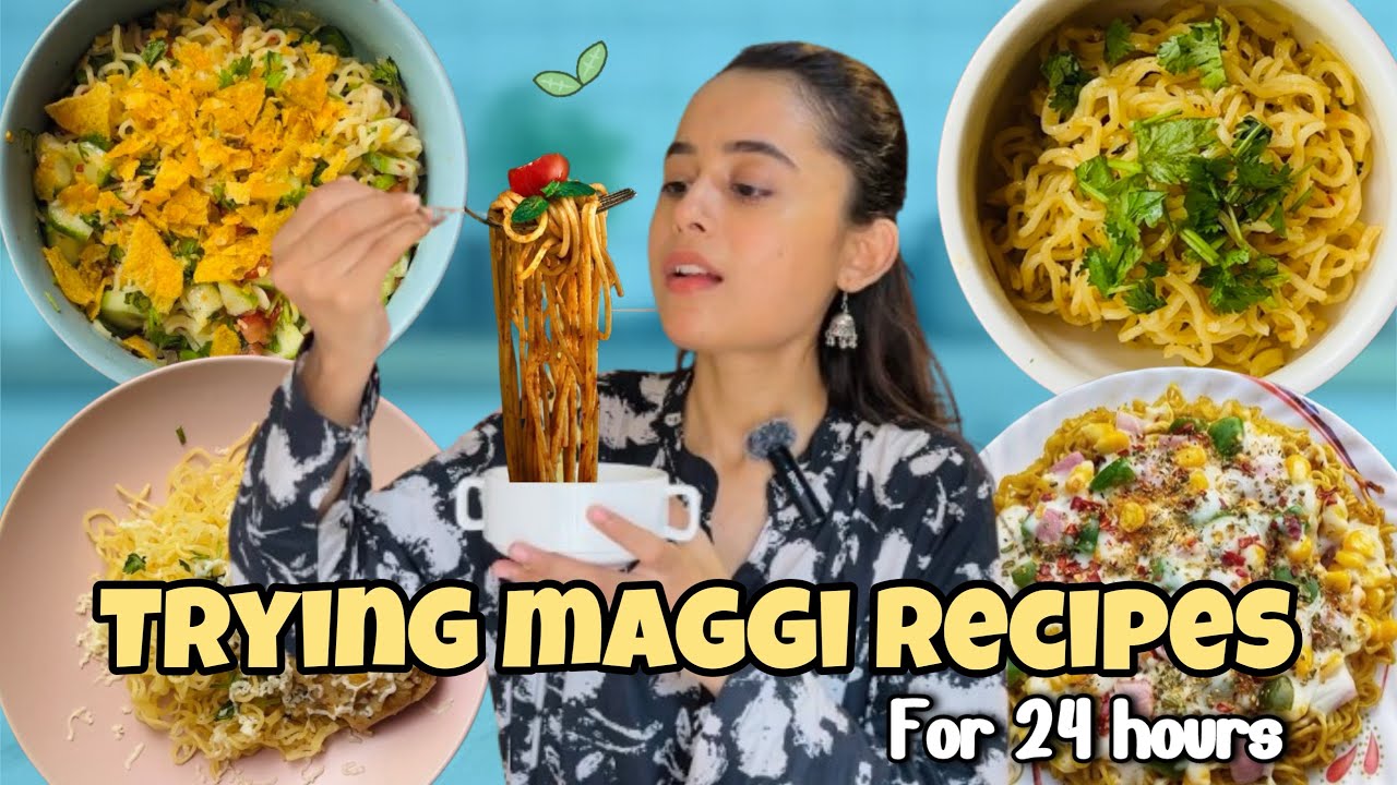 Trying Maggi Recipes for 24 hours 🍝 // Aiman Anwar