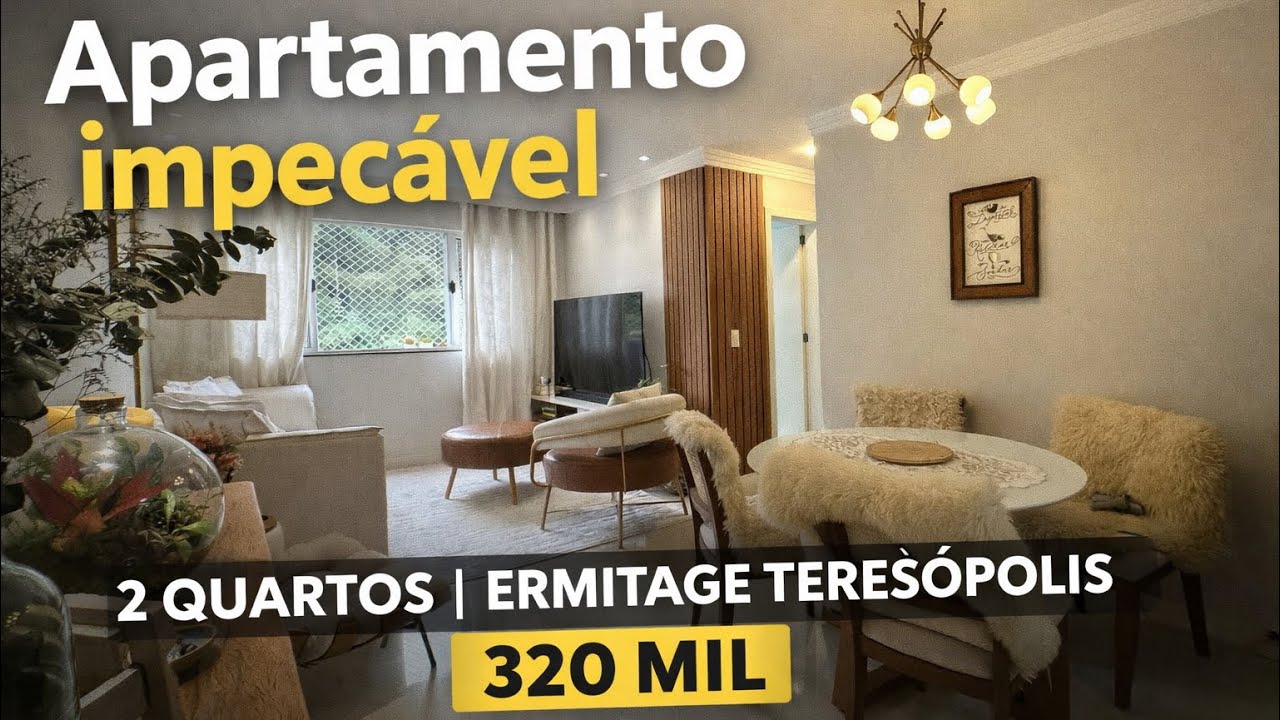EXCLUSIVIDADE BRICK, APARTAMENTO COM 2 QUARTOS, NO BAIRRO ERMITAGE - TERESÓPOLIS/RJ.