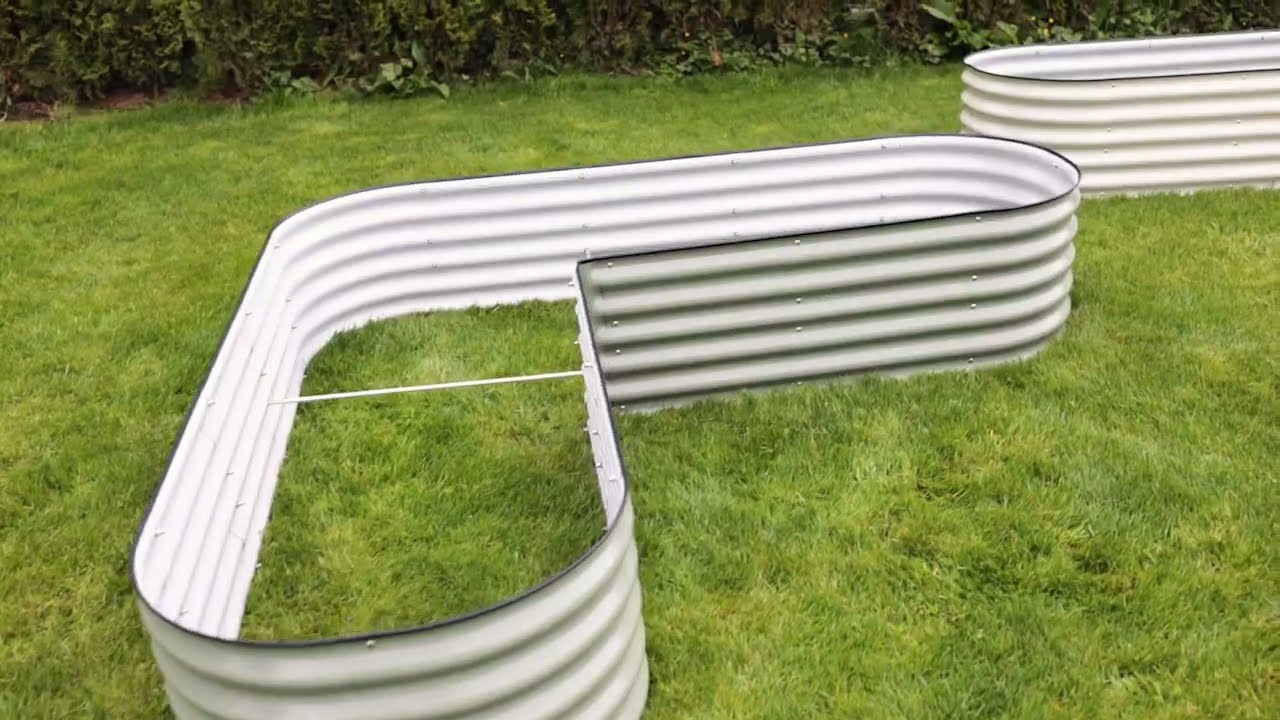 Sproutbox Garden - 17&rdquo; Tall L-Shape Metal Raised Garden Bed Kit