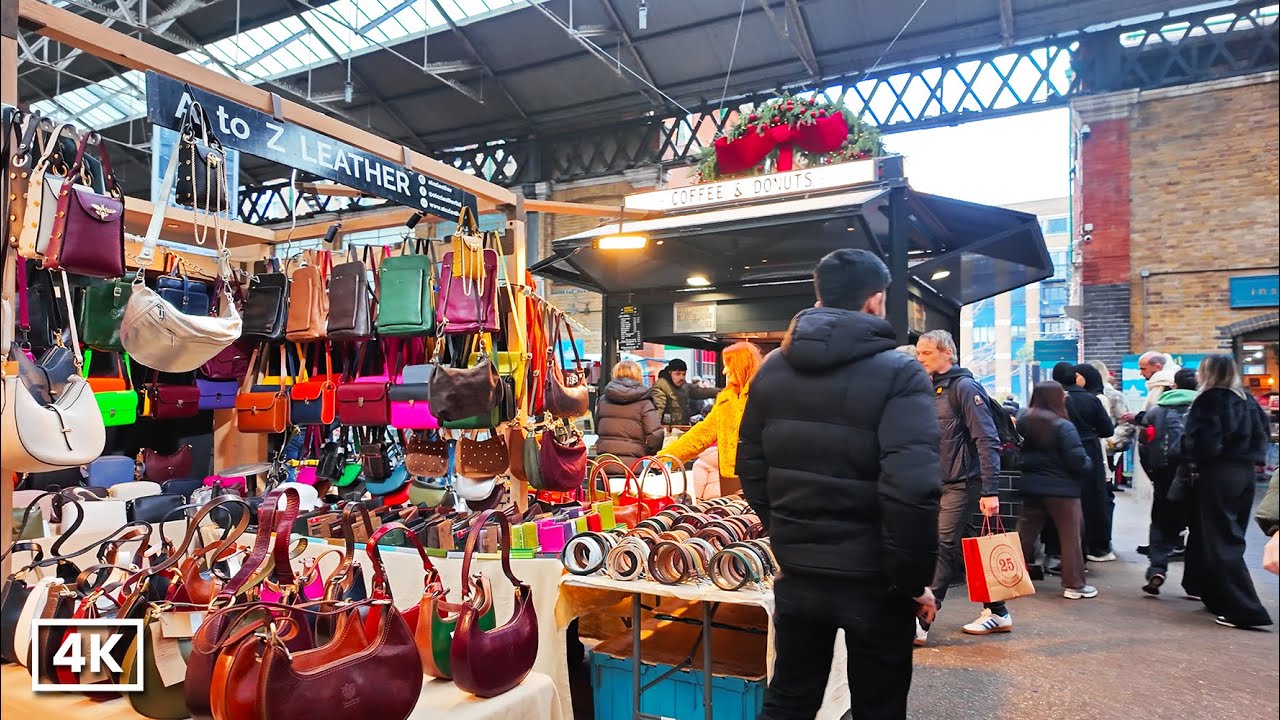 This London Market Is Always Busy 🛍️ Spitalfields Market Sunday Walk | London 4K HDR