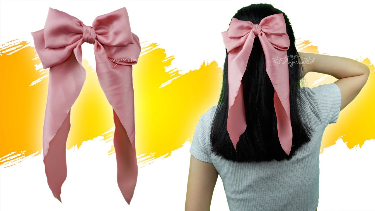 BEAUTIFUL Satin Bow with Long Tails 😍 How to Make BIG Satin Bow with Tails