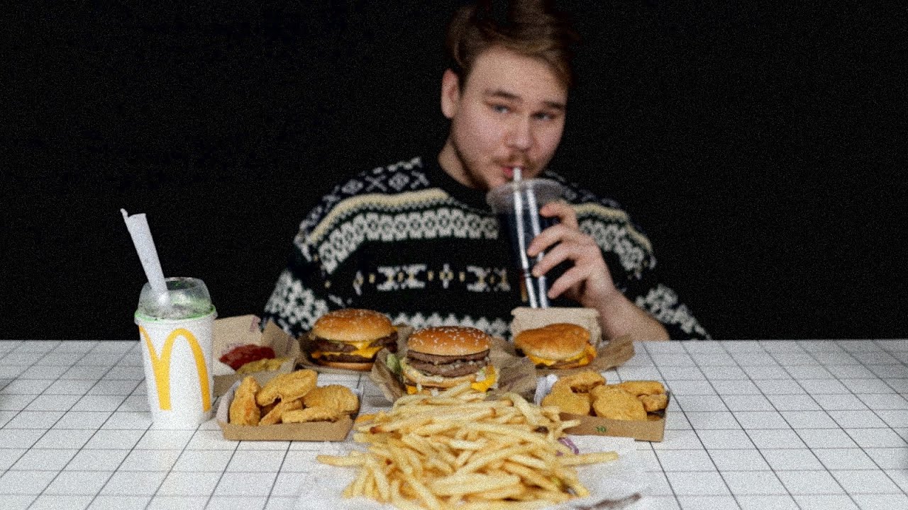 ASMR Mukbang McDonald's Double Big Mac vs. Double Quarter Pounder