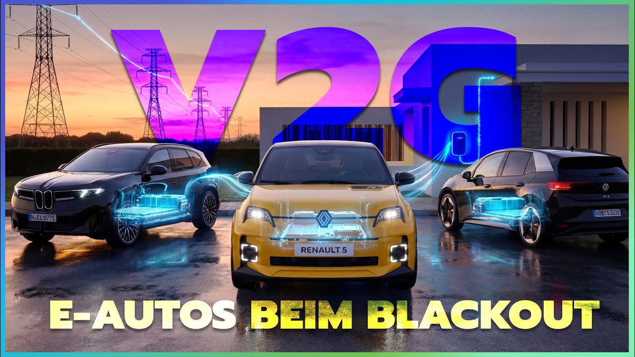 Stromausfall und E-Auto? Verbrenner haben KEIN V2L, V2H und V2G! Unterschiede erklärt!
