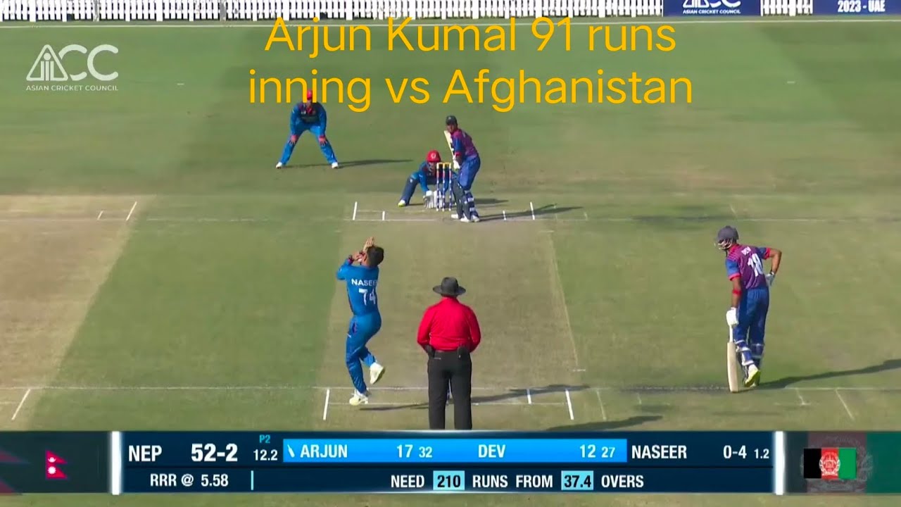 ARJUN KUMAL 91 RUNS. NEPAL VS AFGHANISTAN U19 ASIA CUP 2023 @SOUNDPLUTO