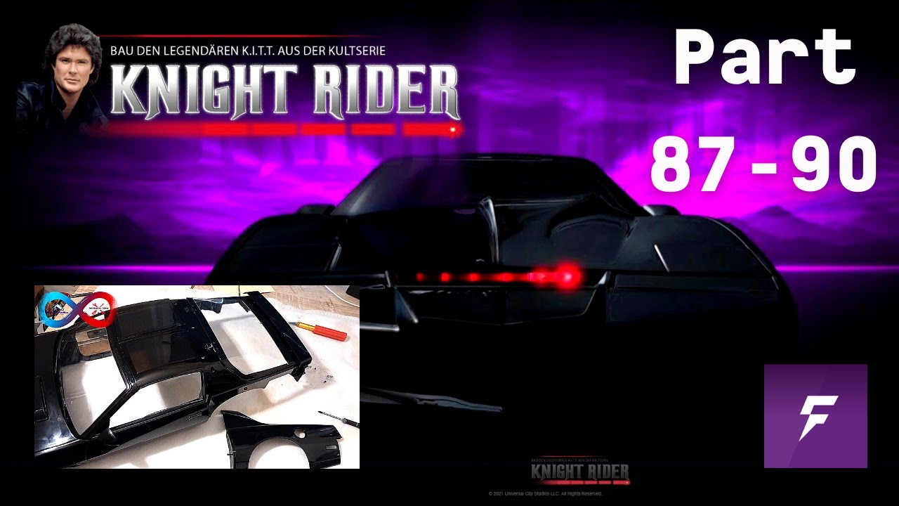 Fanhome Knight Rider K.I.T.T.  Part 87 - 90 - Montage von Heckscheibe, Spoiler und Dachfenster!