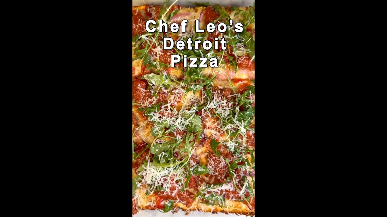 Chef Leo makes a Detroit style pizza