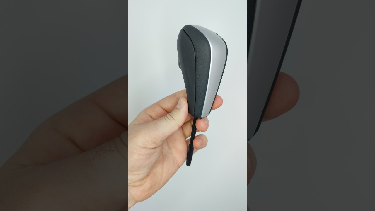 Ручка АКПП (рычаг) BMW "Long Model" – Кожа/Серебро для 