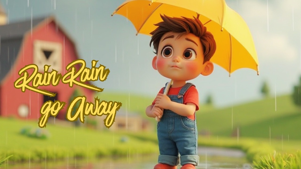 Rain Rain Go Away (Farm animal version) | Nursery rhymes & Kids Song 