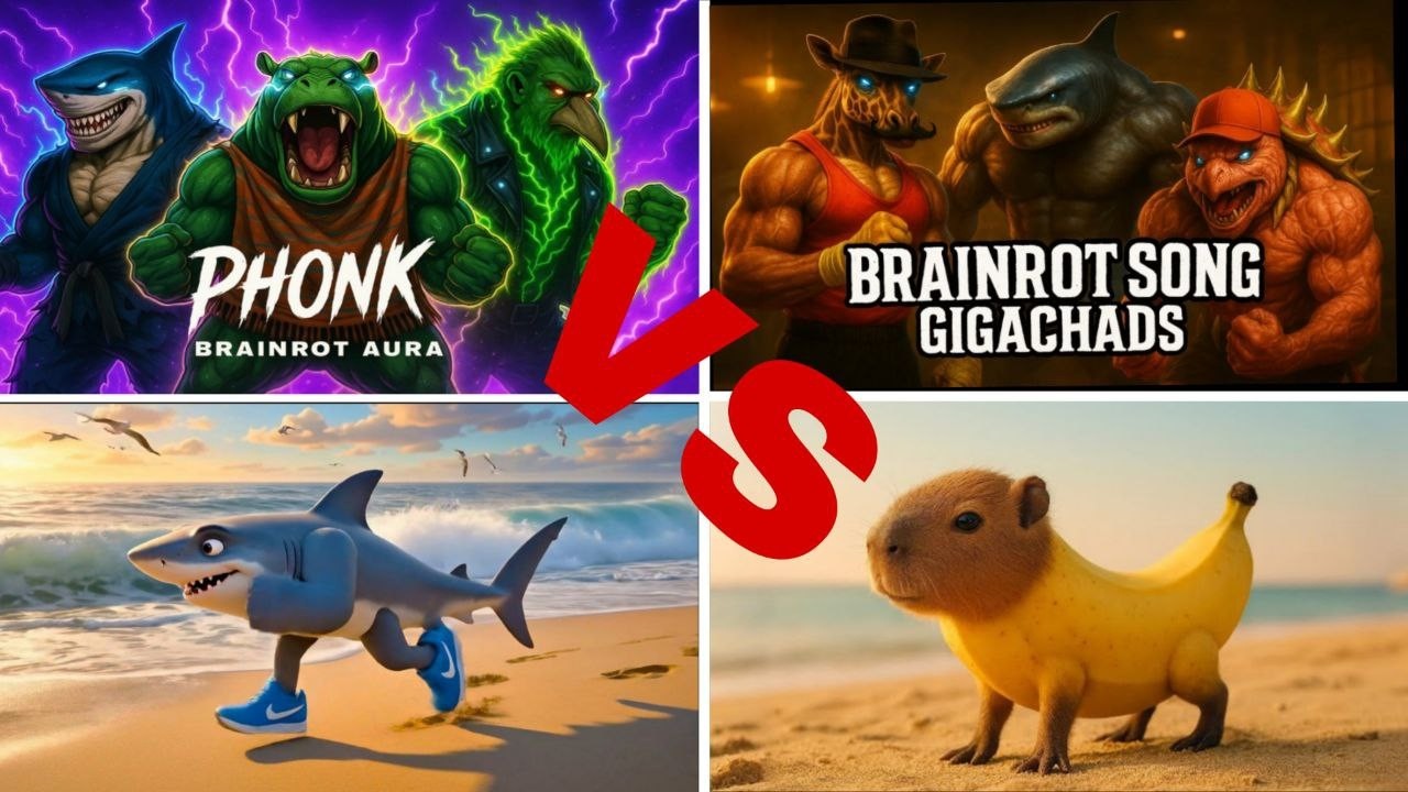 BRAINROT GIGACHADS VS TRALALERO TRALALA VS CAPYBARELLI BANANALELLI TELIS HOP