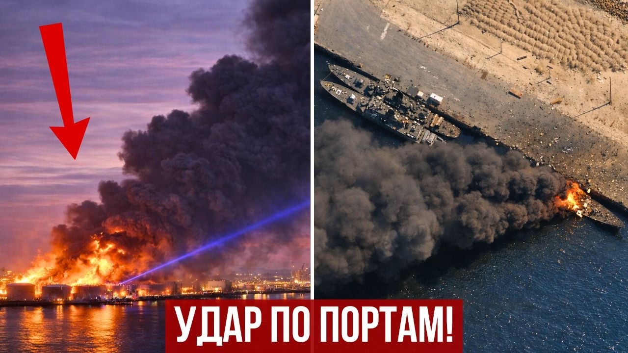 Порты РФ и Ирана в огне! Потоплены корабли