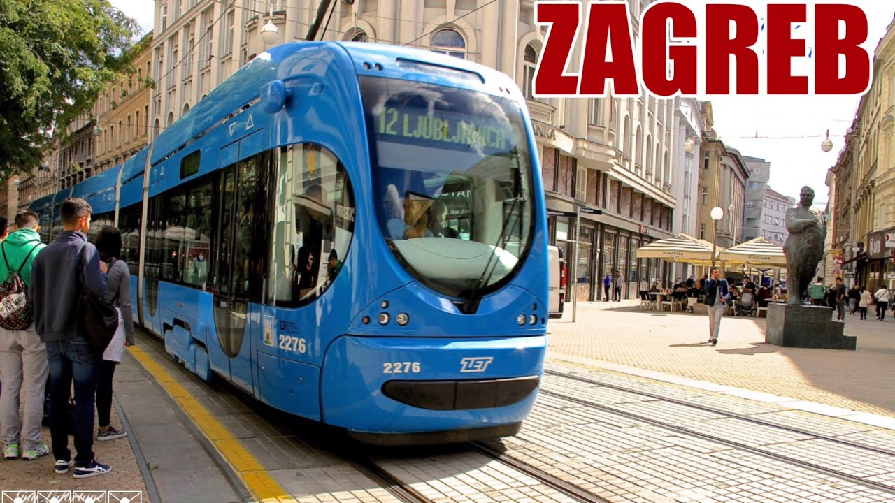 TRAMS In Zagreb // Straßenbahnen in Zagreb // Tramvaji u Zagrebu - Croatia ▶4K