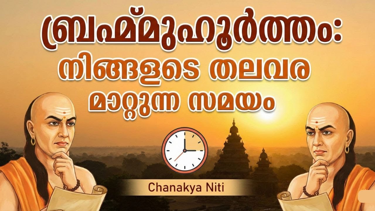 ബ്രഹ്മമുഹൂർത്തം: നിങ്ങളുടെ തലവര മാറ്റുന്ന സമയം | Power of Brahma Muhurtham | Chanakya Niti Malayalam