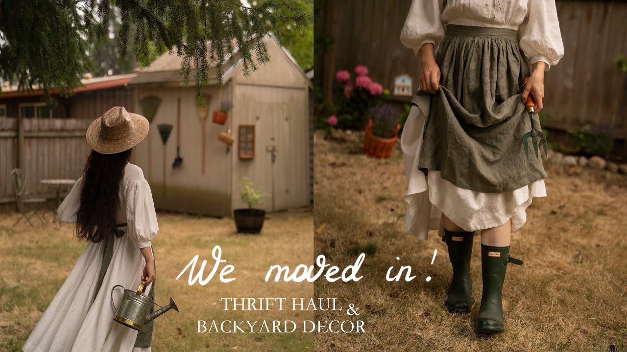 WE MOVED IN! The first part of a story of how a House became a Home | Thrift HAUL & Backyard decor